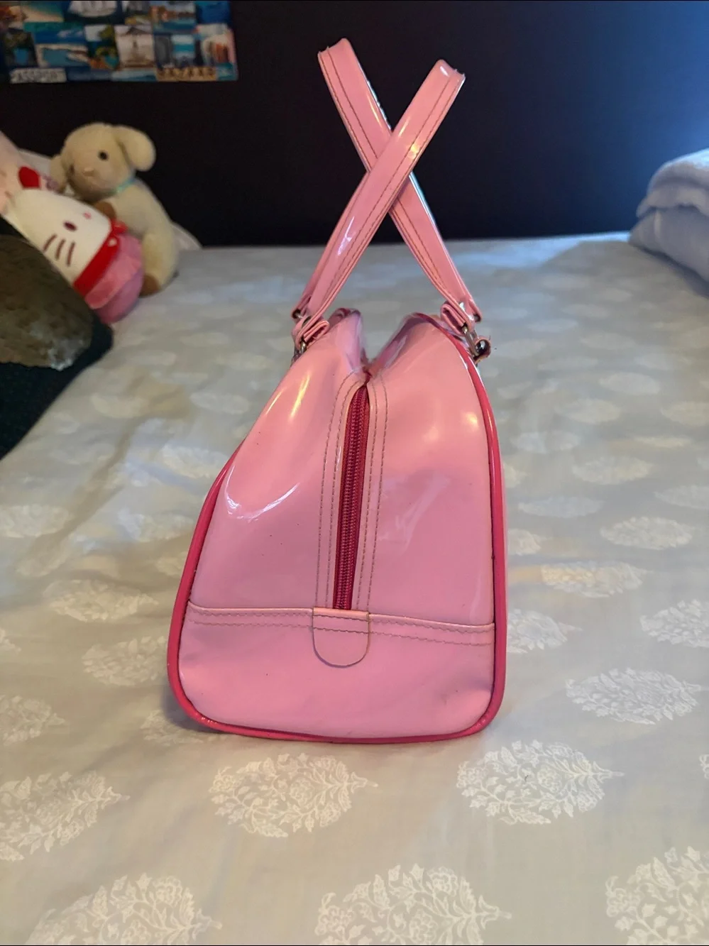The Strip Las Vegas Pink Patent Dome Satchel